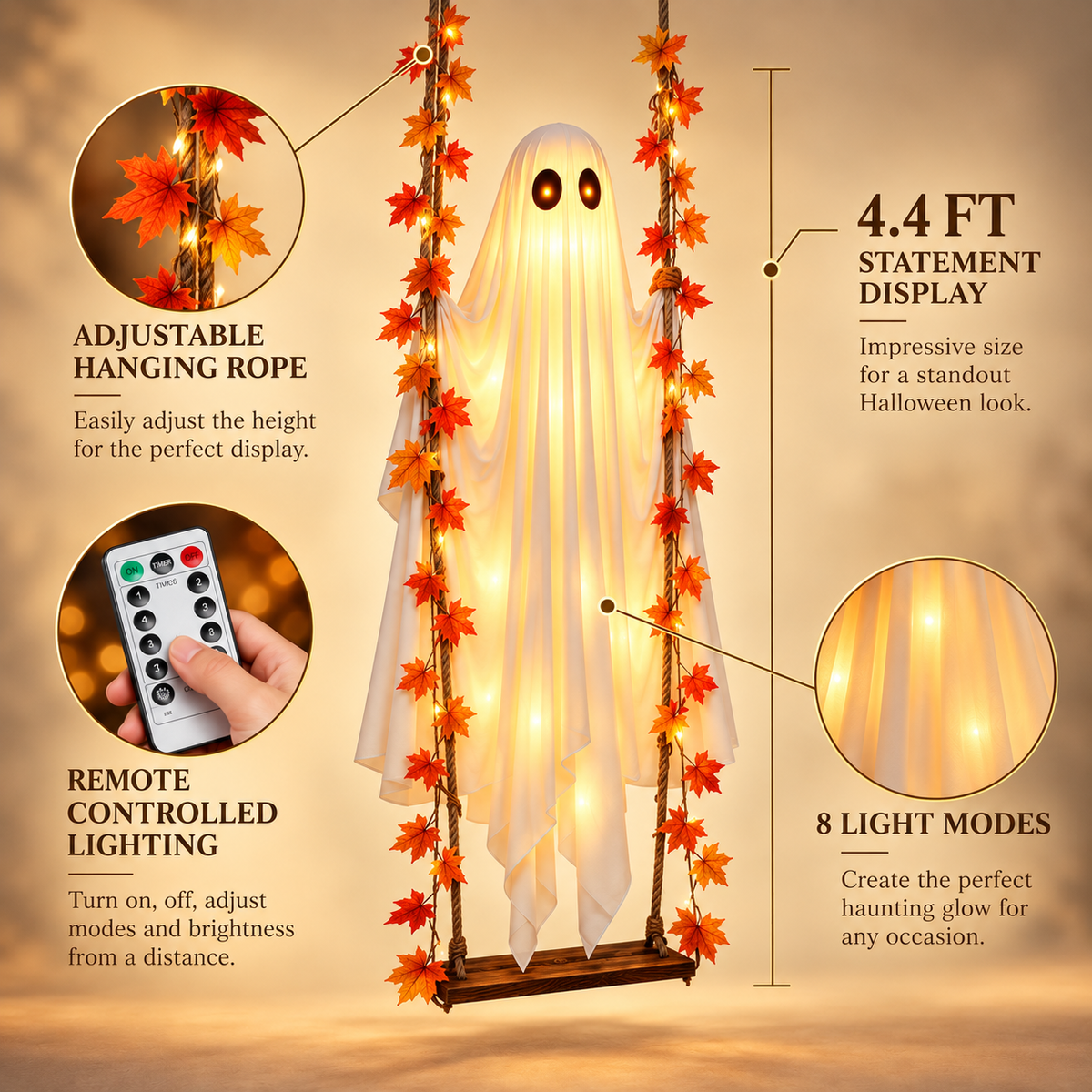 Haunted Ghost Swing Decoration