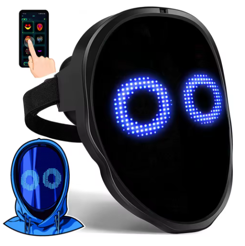 Interactive LED Halloween Mask