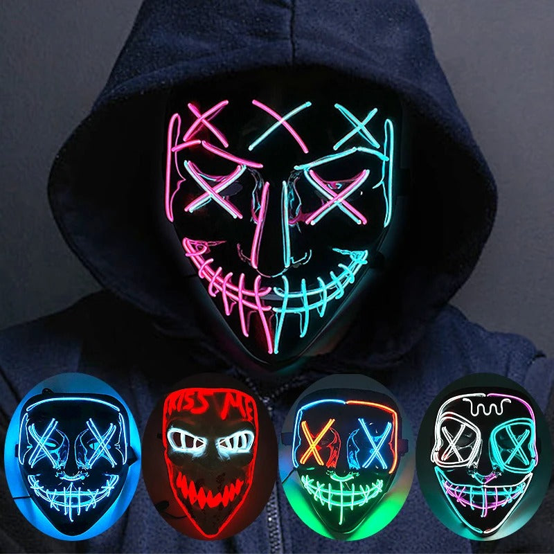 Neon LED Halloween Mask